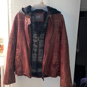 BKE brown leather jacket